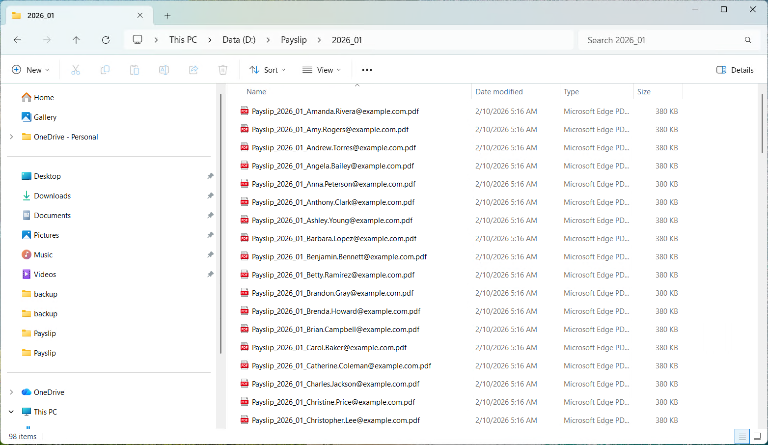 Files to be distributed