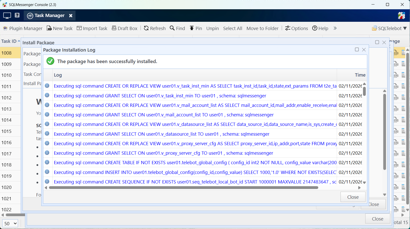 Plugin Installed Successfully