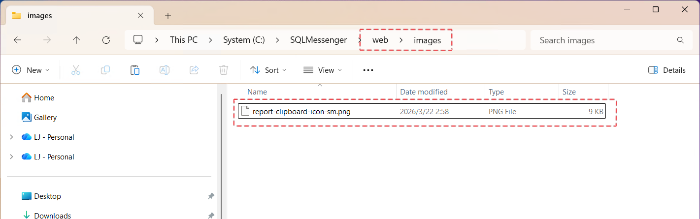 You can see the new icon after refreshing the page