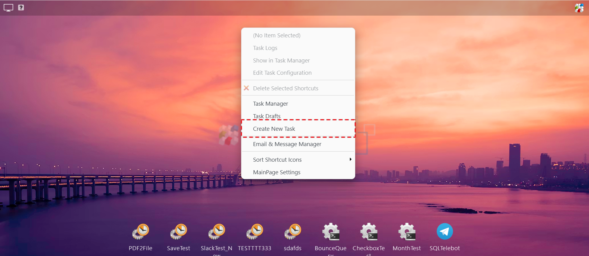 Create a report task in SQLMessenger